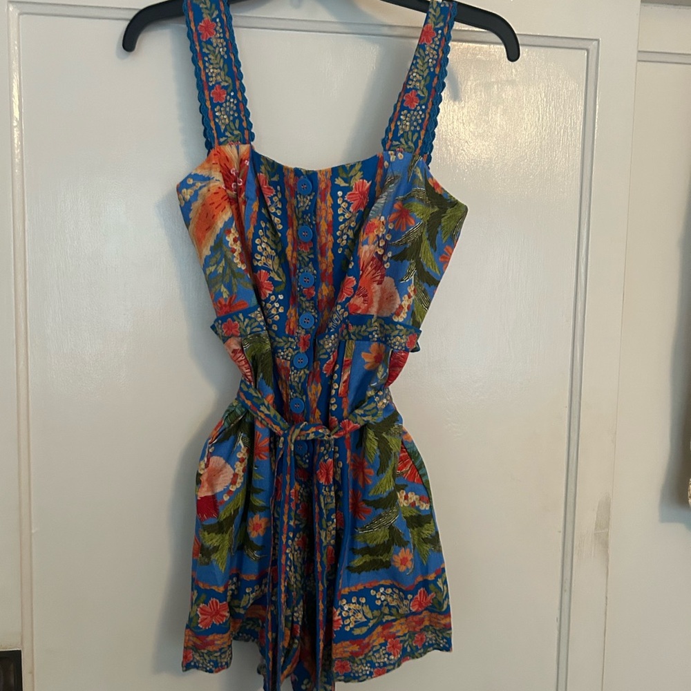 FARM Rio Blue Floral Jumpsuit - Picture 5 of 10